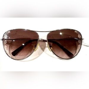 Valentino Floral Accent Sunglasses with Brown Lenses